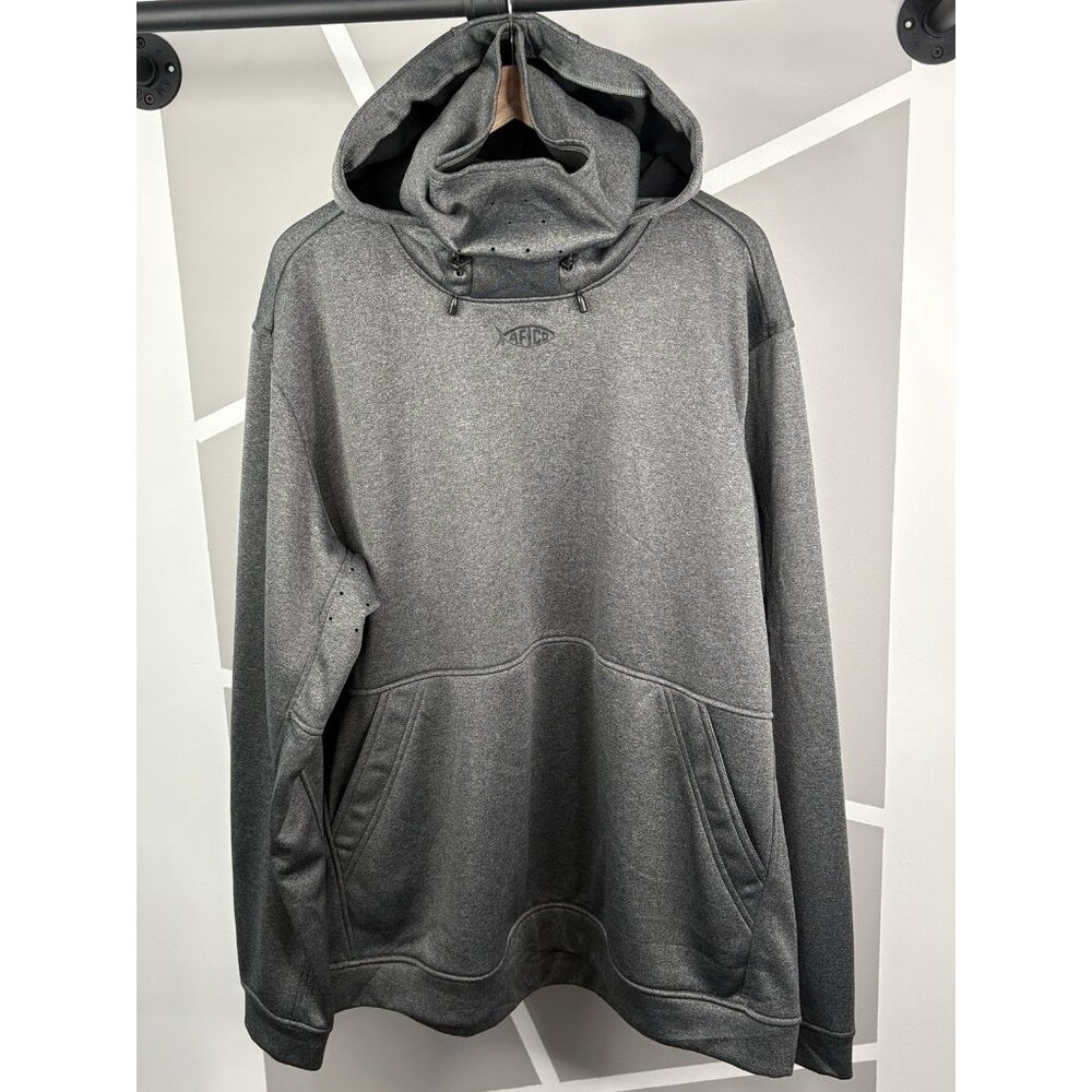 AFTCO Big Guy Reaper Sweatshirt Hoodie Men’s 3XL Charcoal Grey Fishing Outdoor